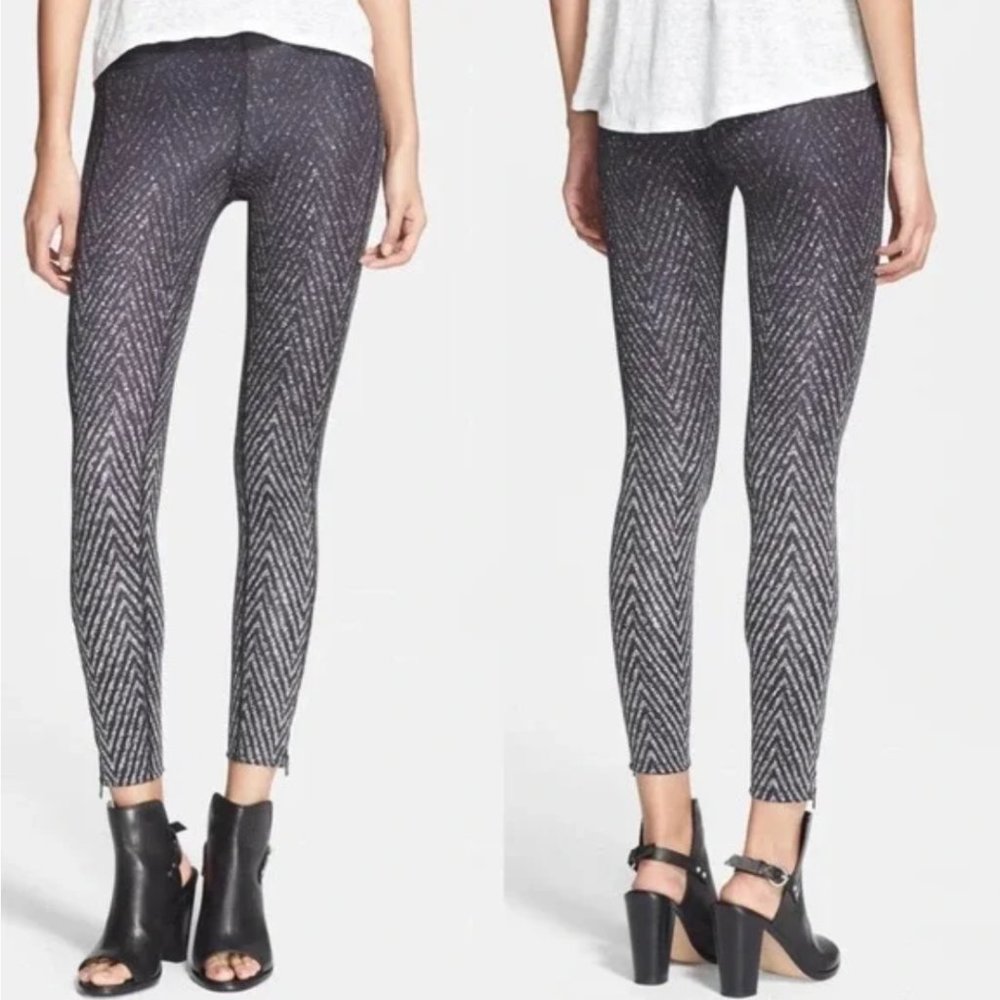 Rag & Bone | Lawson Black Zip Leggings Size X-Small